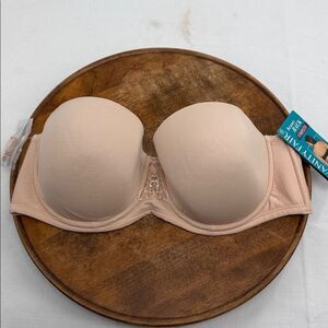 Vanity Fair Bra Wm 40C Beauty Back Strapless 74380 Rose Beige Nude Convertible